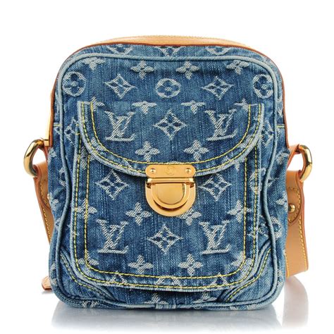 blue lv bag|louis vuitton blue denim bag.